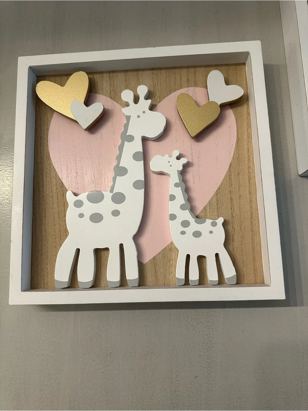 Hobby Lobby Elephant and Giraffe Room Decor 9.84” x 9.84”